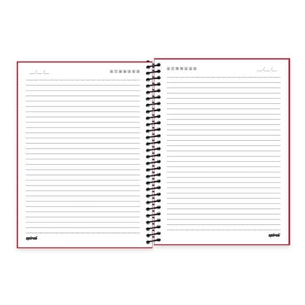 Caderno universitário capa dura 1x1 96 folhas Brief Case Vermelho Spiral PT 1 UN