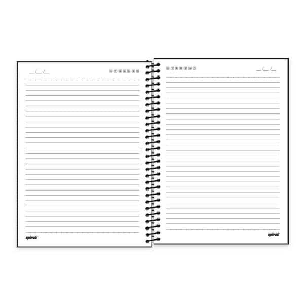 Caderno universitário capa dura 1x1 96 folhas Brief Case Preto Spiral PT 1 UN