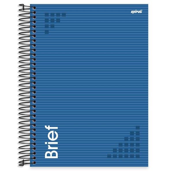 Caderno universitário capa dura 10x1 160 folhas, Brief Azul, Spiral, 211955 - PT 1 UN