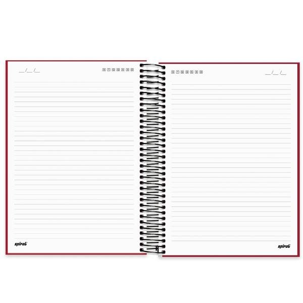 Caderno universitário capa dura 10x1 160 folhas, Brief Vermelho, Spiral, 211958 - PT 1 UN