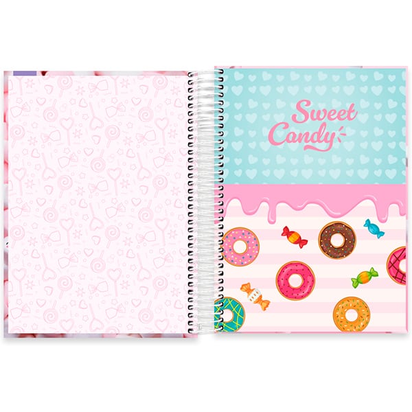 Caderno Universitário Capa Dura, 10 x 1, 160 Folhas, Candy Marshmallow, 2523690, Spiral Can - PT 1 UN