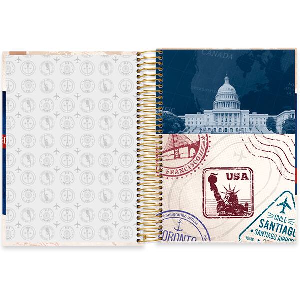 Caderno Universitário Capa Dura, 10 x 1, 160 Folhas, Hard Cover Londres, 2519402, Spiral Har - PT 1 UN