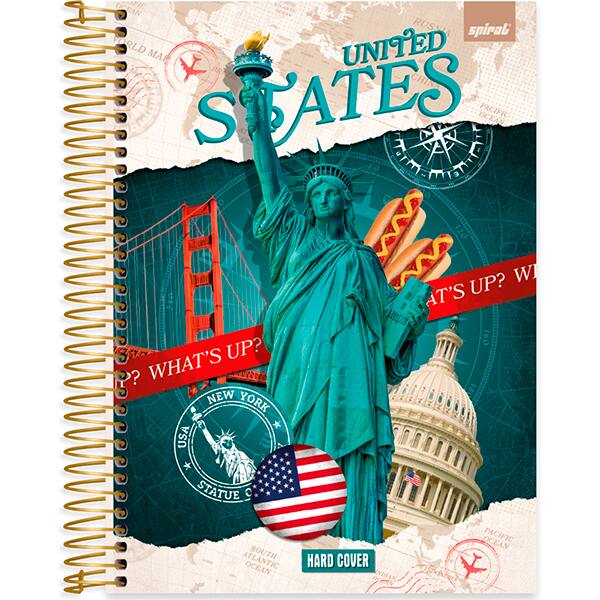 Caderno Universitário Capa Dura, 10 x 1, 160 Folhas, Hard Cover Estados Unidos, 2519419, Spiral Har - PT 1 UN