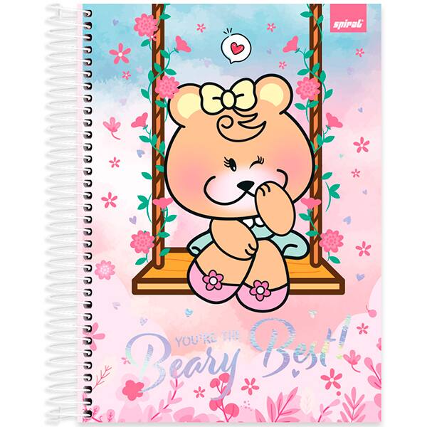 Caderno Universitário Capa Dura, 10 x 1, 160 Folhas, Pop Pet, 2519587, Spiral Pop - PT 1 UN