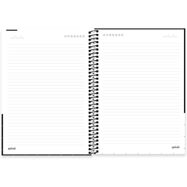 Caderno Universitário Capa Dura, 1 x 1, 80 Folhas, Black & White, 2523874, Spiral B&W - PT 1 UN