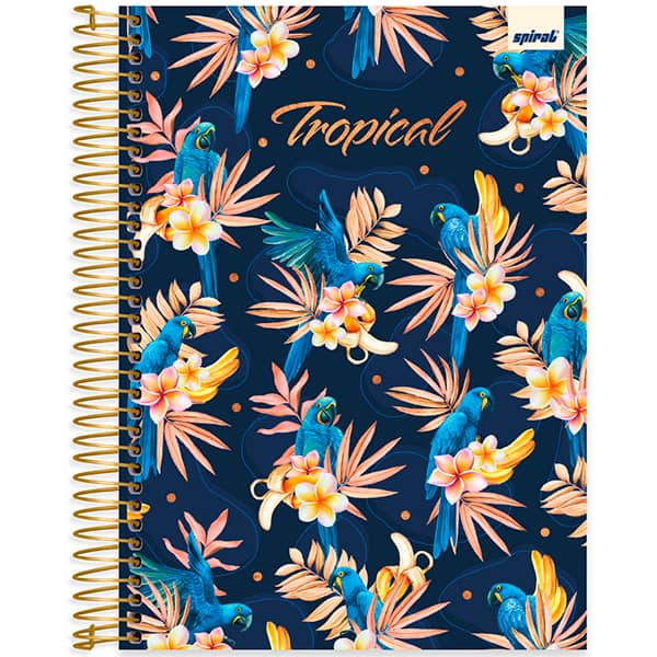 Caderno univ.capa dura 10x1 160fls Tropical 2520637 Spiral Ten PT 1 UN