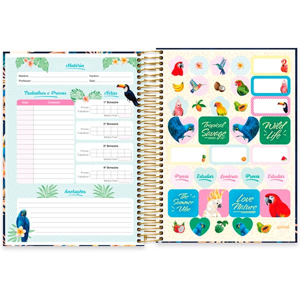 Caderno univ.capa dura 10x1 160fls Tropical 2520637 Spiral Ten PT 1 UN