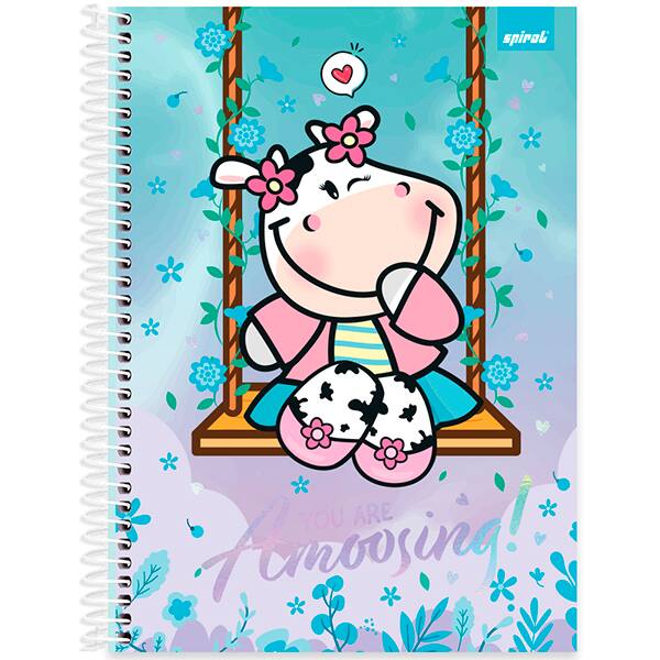 Caderno Universitário Capa Dura, 1 x 1, 80 Folhas, Pop Pet, 2519570, Spiral Pop - PT 1 UN