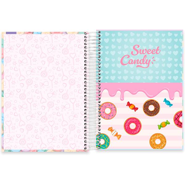 Caderno Universitário Capa Dura, 10 x 1, 160 Folhas, Candy, 2523683, Spiral Can - PT 1 UN