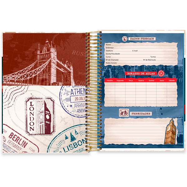 Caderno univ.capa dura 15x1 240fls Hard Cover 2519426 Spiral Har PT 1 UN