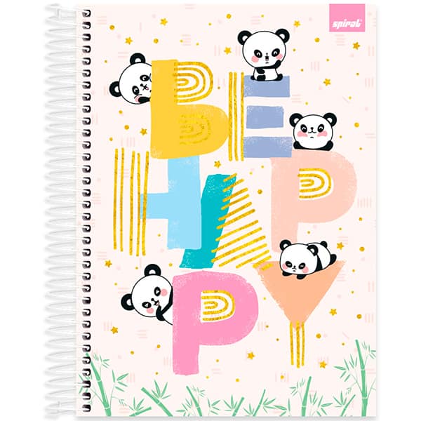 Caderno Universitário Capa Dura, 15 x 1, 240 Folhas, Panda, 2520682, Spiral Ten - PT 1 UN