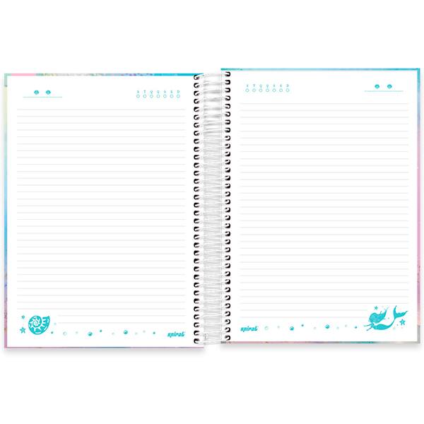 Caderno Universitário Capa Dura, 15 x 1, 240 Folhas, Sereia, 2520699, Spiral Ten - PT 1 UN