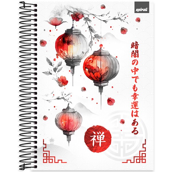 Caderno Universitário Capa Dura, 15 x 1, 240 Folhas, Zen, 2519280, Spiral Zen - PT 1 UN