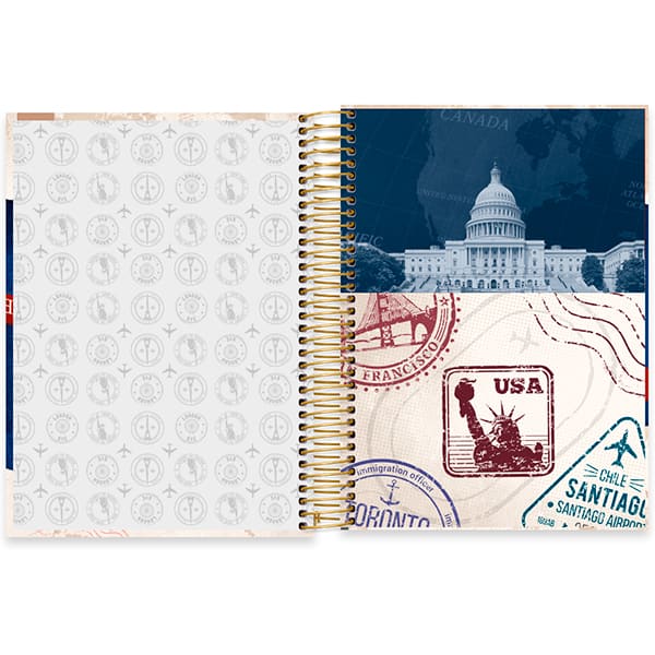 Caderno Universitário Capa Dura, 20 x 1, 320 Folhas, Hard Cover, Londres, 2519433, Spiral Har - PT 1 UN