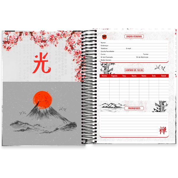 Caderno Universitário Capa Dura, 20 x 1, 320 Folhas, Zen, 2519297, Spiral Zen - PT 1 UN