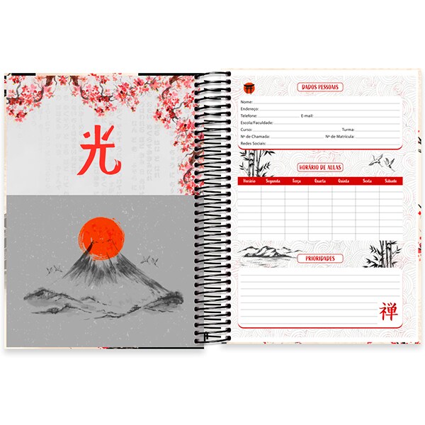 Caderno Universitário Capa Dura, 20 x 1, 320 Folhas, Zen, 2519303, Spiral Zen - PT 1 UN