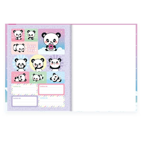 Caderno Universitário Capa Dura, 1 x 1, 80 Folhas, Panda, 2520804, Spiral Ten - PT 1 UN