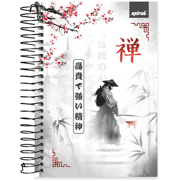 Caderno 1/4 espiral capa dura, 1 matéria, 80 folhas, Zen , 2521108, Spiral Zen - PT 1 UN