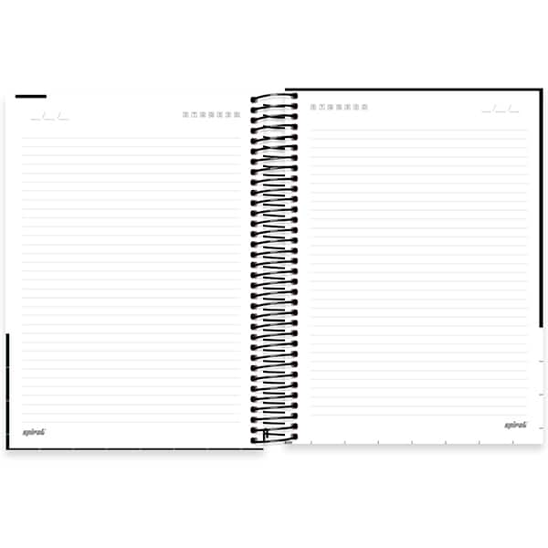 Caderno Universitário Capa Dura, 15 x 1, 240 Folhas, Black & White, 2527308, Spiral B&W - PT 1 UN