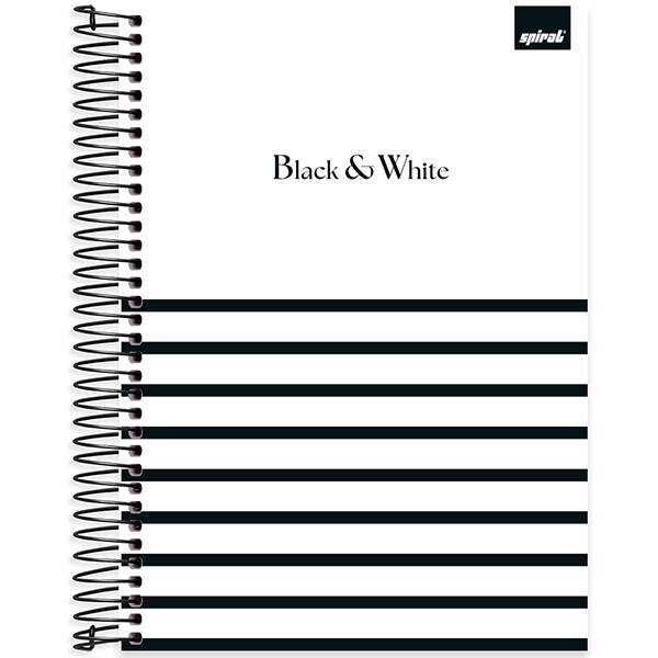 Caderno Universitário Capa Dura, 20 x 1, 320 Folhas, Black & White, 2527315, Spiral B&W - PT 1 UN