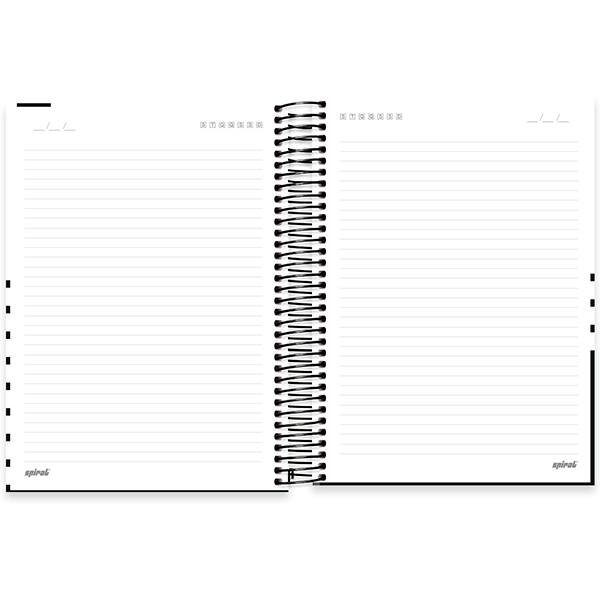 Caderno Universitário Capa Dura, 20 x 1, 320 Folhas, Black & White, 2527315, Spiral B&W - PT 1 UN