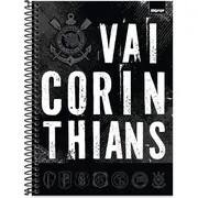 Caderno Universitário Capa Dura, 1x1, 160 Folhas, Corinthians, Vai Corinthians, 2754038, Spiral Sccp - PT 1 UN