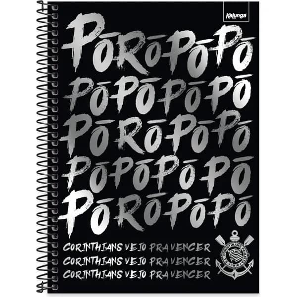 Caderno Universitário Capa Dura, 1x1, 80 Folhas, Corinthians, Grito da Torcida, 2754045, Spiral Sccp - PT 1 UN Caderno Universitário Capa Dura, 1x1, 80 Folhas, Corinthians, Grito da Torcida, 2754045, Spiral Sccp - PT 1 UN