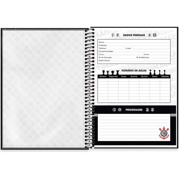 Caderno Universitário Capa Dura, 1x1, 80 Folhas, Corinthians, Grito da Torcida, 2754045, Spiral Sccp - PT 1 UN Caderno Universitário Capa Dura, 1x1, 80 Folhas, Corinthians, Grito da Torcida, 2754045, Spiral Sccp - PT 1 UN
