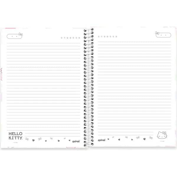 Caderno univ.capa dura 1x1 80fls Hello Kitty 2756391 Spiral Hki PT 1 UN