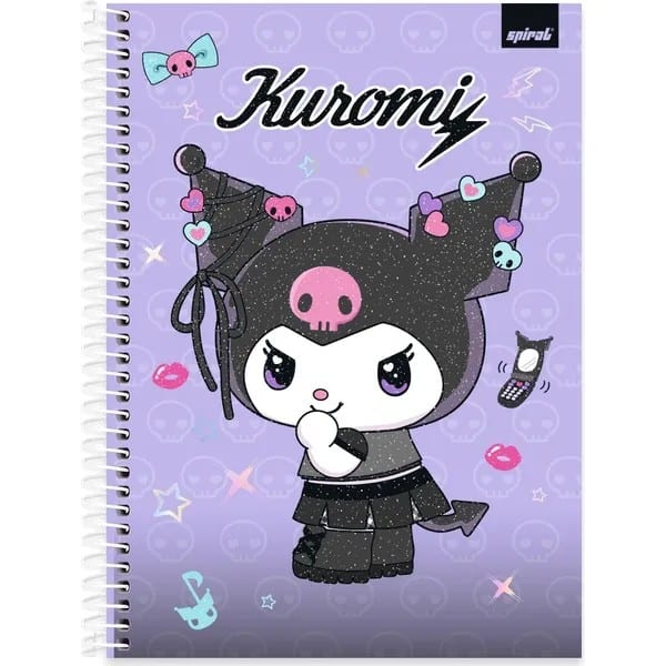 Caderno univ.capa dura 1x1 80fls H.Kitty Amig 2756742 Spiral Hka PT 1 UN