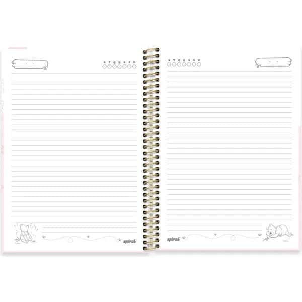 Caderno Universitário Capa Dura, 1 x 1, 80 Folhas, Ursinho Pooh, 2754083, Spiral Pooh - PT 1 UN