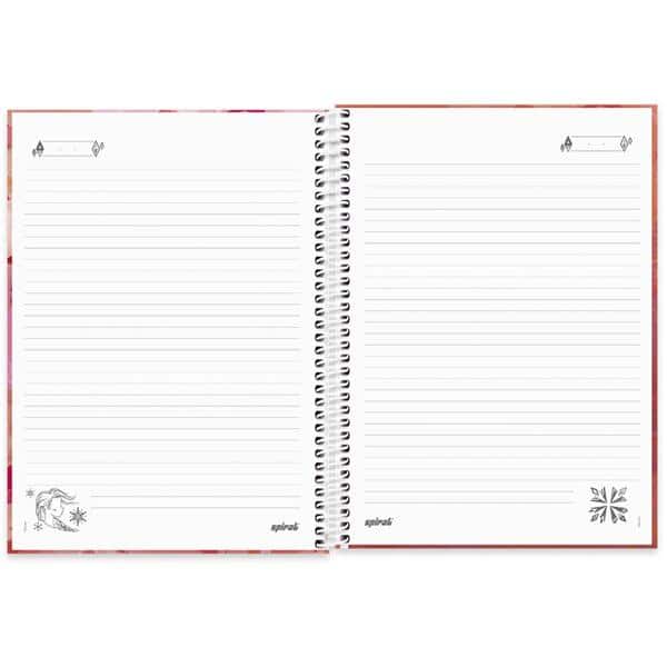 Caderno universitário capa dura 1x1 80 folhas, Disney Frozen, Spiral, 211690 - PT 1 UN