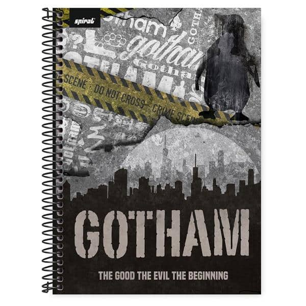 Caderno universitário capa dura 1x1 80 folhas, Gotham, Spiral, 211578 - PT 1 UN