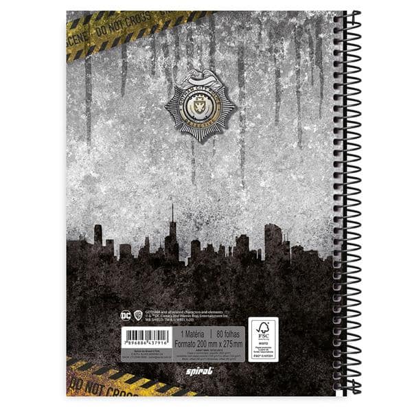 Caderno universitário capa dura 1x1 80 folhas, Gotham, Spiral, 211578 - PT 1 UN