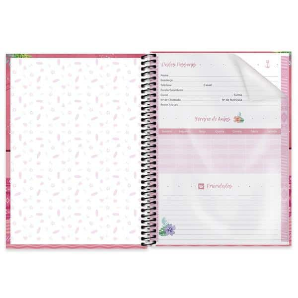 Caderno universitário capa dura 1x1 80 folhas, Hang Loose, Spiral, 211581 - PT 1 UN