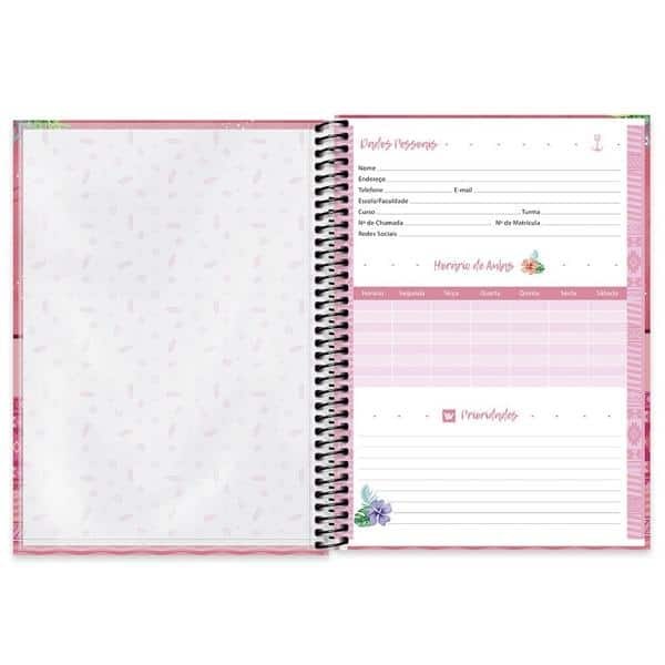 Caderno universitário capa dura 1x1 80 folhas, Hang Loose, Spiral, 211581 - PT 1 UN