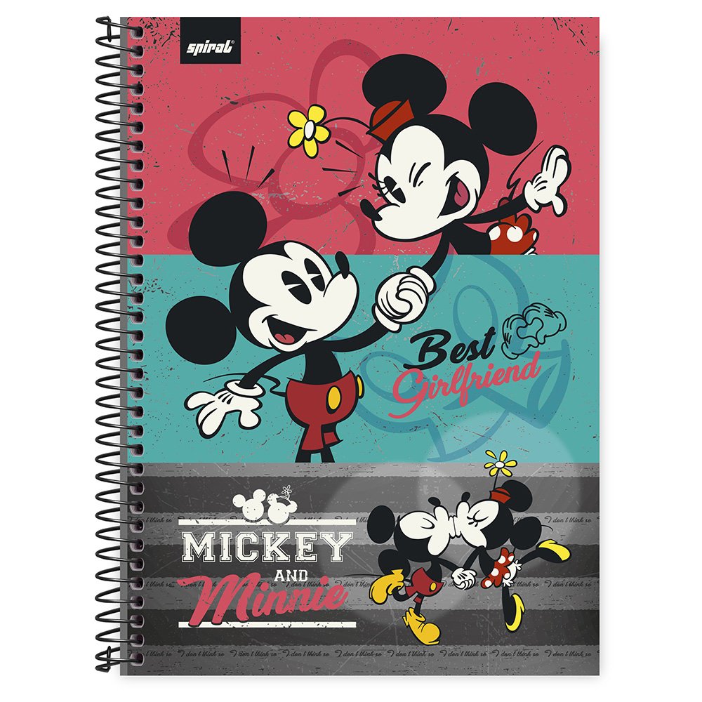 Caderno cartografia e desenho capa dura 48 folhas Disney Minnie