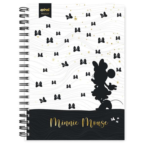 Caderno universitário capa dura 1x1 80 folhas, Disney Minnie PB, Spiral, 211556 - PT 1 UN