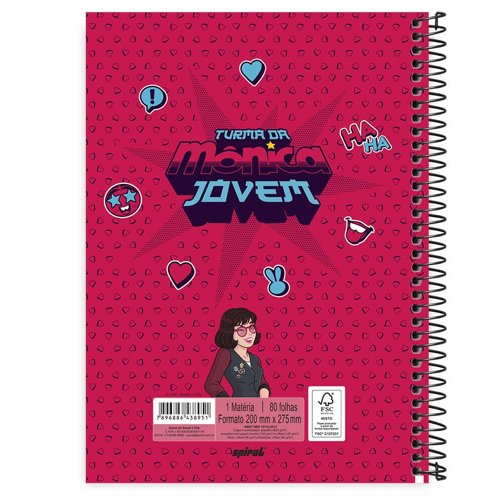Caderno universitário capa dura 1x1 80