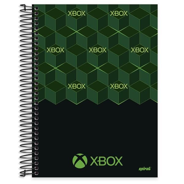 Caderno universitário capa dura 10x1 160 folhas, XBox, Spiral, 211936 - PT 1 UN