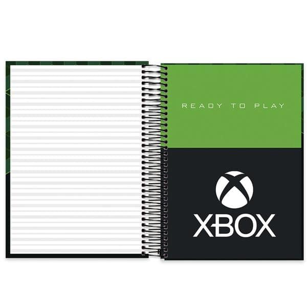 Caderno universitário capa dura 10x1 160 folhas, XBox, Spiral, 211936 - PT 1 UN