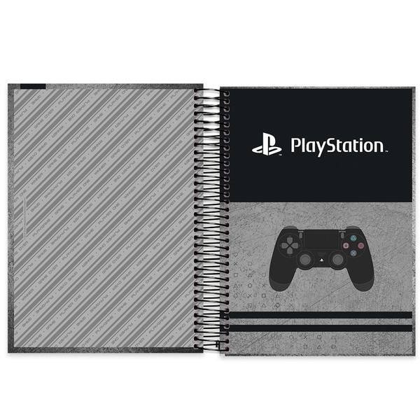 Caderno universitário capa dura 15x1 240 folhas, Playstation, Spiral, 212031 - PT 1 UN