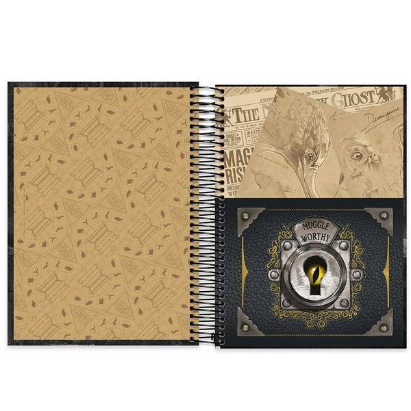 Caderno universitário capa dura 20x1 320 folhas, Animais Fantásticos, Spiral, 212094 - PT 1 UN