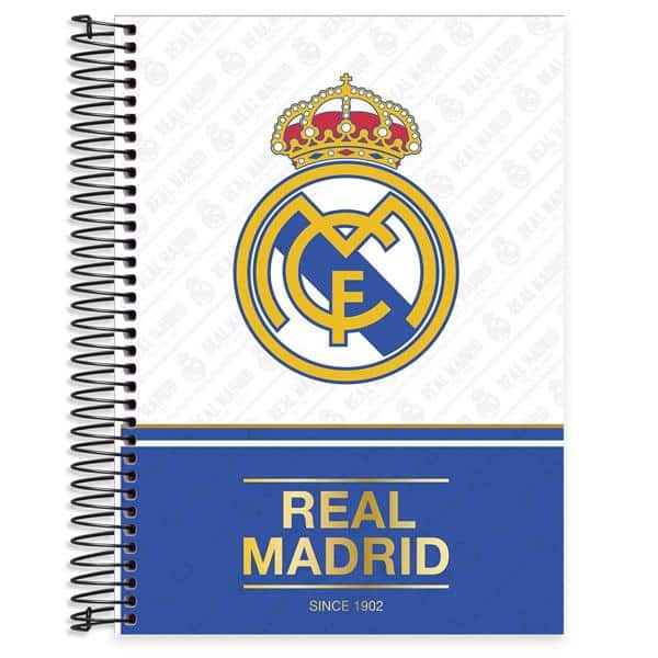 Caderno universitário capa dura 20x1 320 folhas Real Madrid 212157 Spiral PT 1 UN