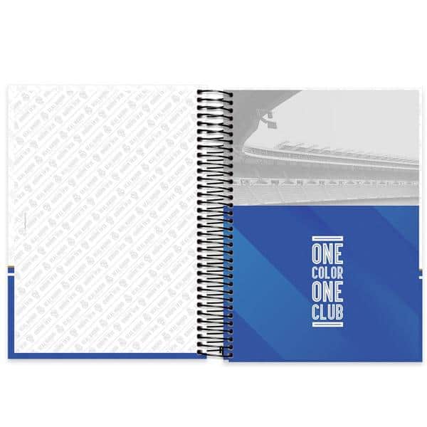 Caderno universitário capa dura 20x1 320 folhas Real Madrid 212157 Spiral PT 1 UN