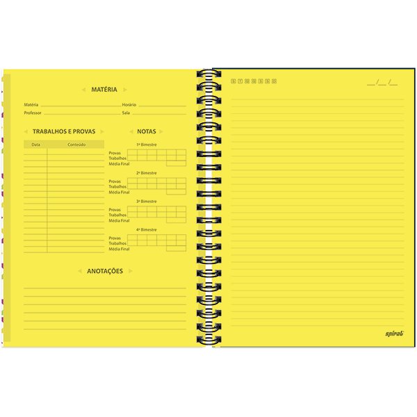 Caderno universitário capa polipropileno 1x1 80 folhas, Lumi Mosaico, Spiral, 211702 - PT 1 UN