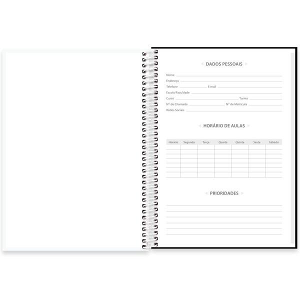 Caderno universitário capa polipropileno 1x1 80 folhas, Lumi Branco, Spiral, 211719 - PT 1 UN