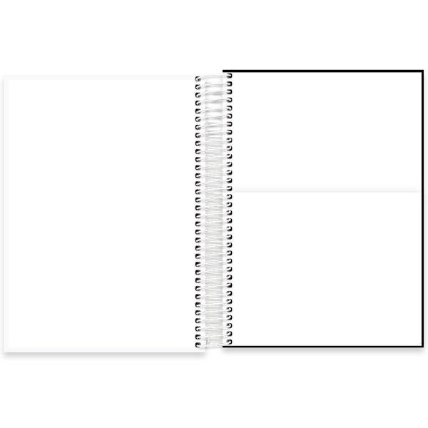 Caderno universitário capa polipropileno 10x1 160 folhas, Lumi Branco, Spiral, 211795 - PT 1 UN