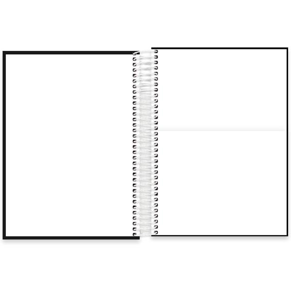 Caderno universitário capa polipropileno 10x1 160 folhas, Lumi Preto, Spiral, 211796 - PT 1 UN