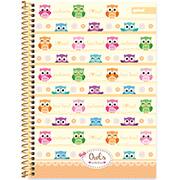 Caderno universitário capa dura 1x1 80 folhas, Corujinhas, Spiral, 2276564 - PT 1 UN Caderno universitário capa dura 1x1 80 folhas, Corujinhas, Spiral, 2276564 - PT 1 UN